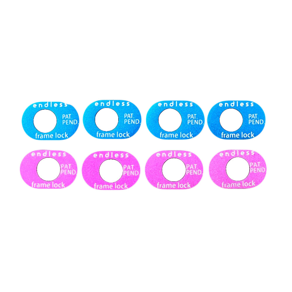 165mm Frame Locks Blue/Pink 8-pack