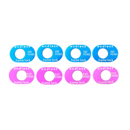 165mm Frame Locks Blue/Pink 8-pack