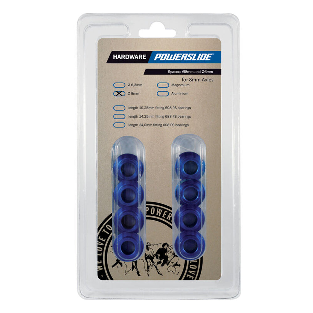 Bearing Spacers 10,2mm Blue 8-pack