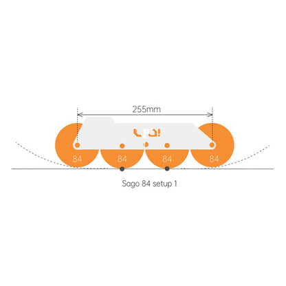 165mm Sago 84 Mini 4x84mm 3x100mm 255mm silver