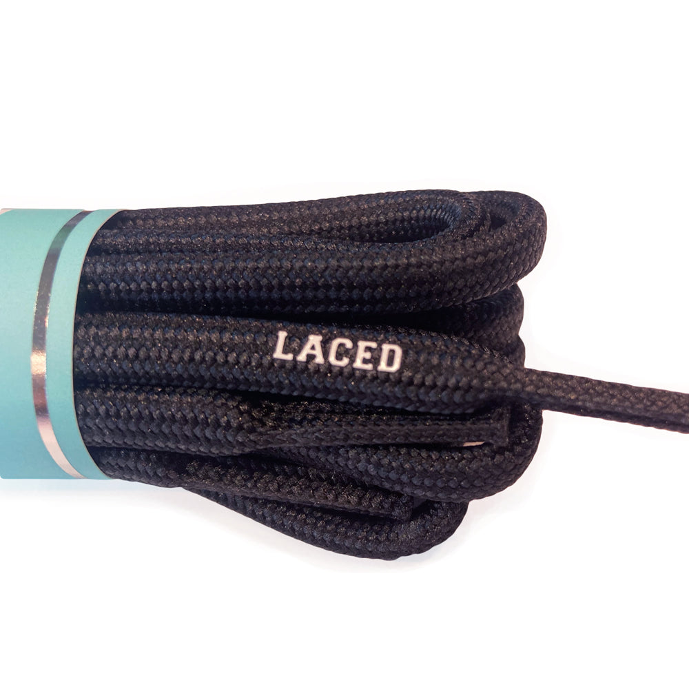 Round Waxed Laces 157cm black