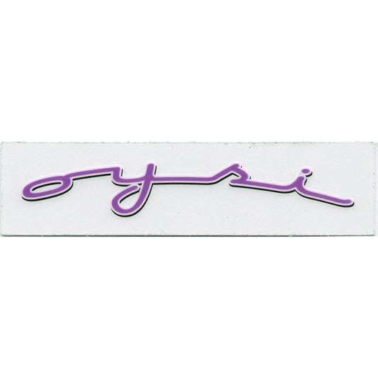 Sticker 10x2,5cm white purple