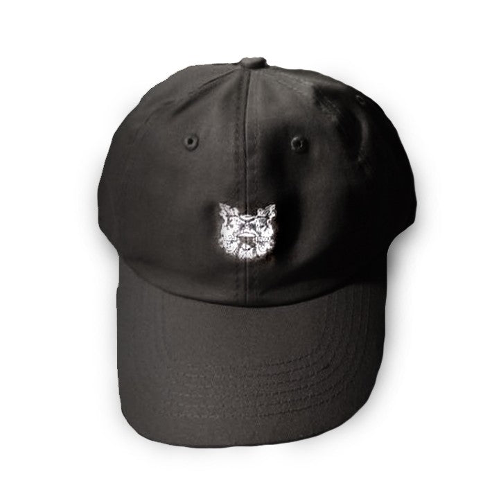 Dad cap face logo black