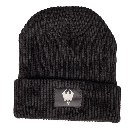 Beanie woven knit black