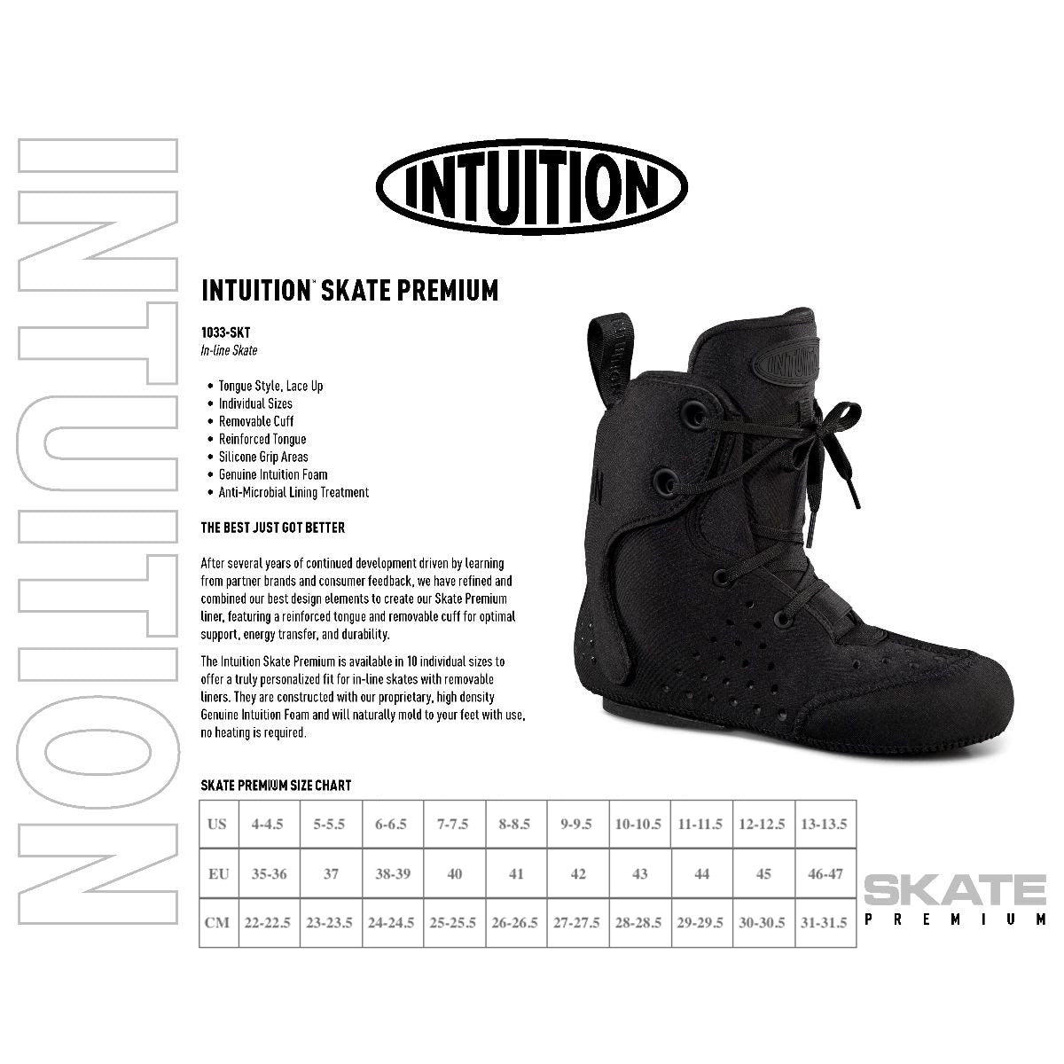 Intuition skate premium liner Black - Thisissoul